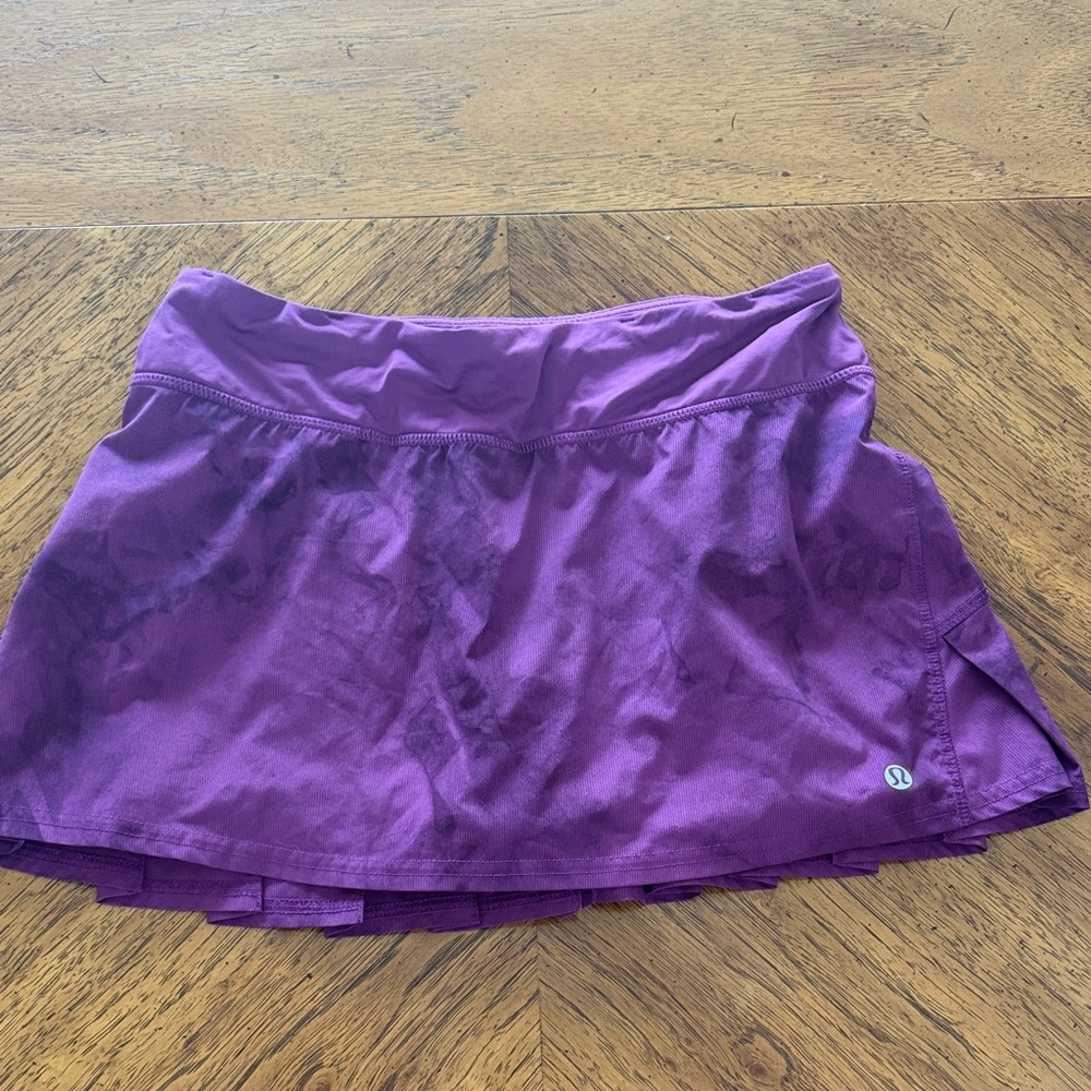 LULULEMON SPEED SKIRT SPRAY DYE DEWBERRY SIZE 4